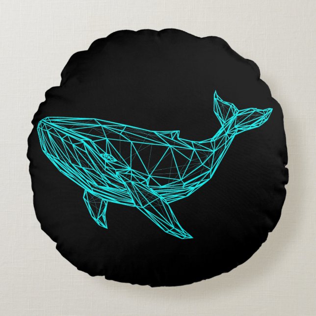 Coussins Ronds Oreiller de lancer Cool Gamer Whale (Devant)