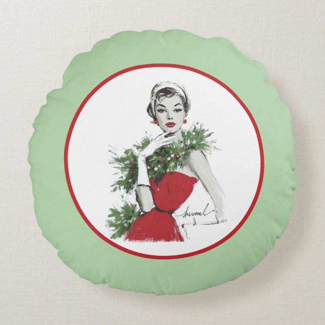 Coussins Ronds Oreiller de Noël Glam (Devant)