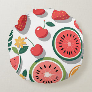 Coussins Ronds Oreiller décoratif aux fruits sucrés de l'été