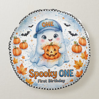 Coussins Ronds Oreiller fantomatique ONE | Oreiller de Halloween