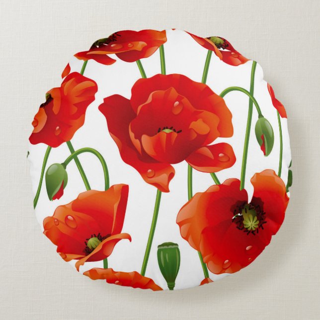 Coussins Ronds Oreiller Fleur Rond (Devant)