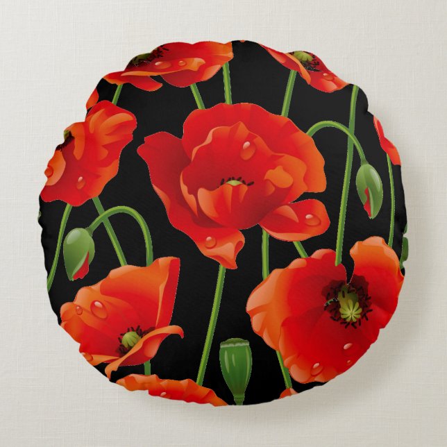 Coussins Ronds Oreiller Fleur Rond (Devant)