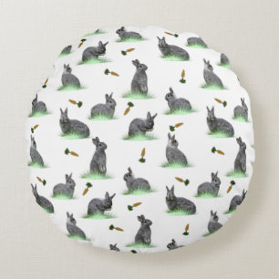 Coussins Ronds Oreiller Folie Carotte de Lapin (choisir la couleu