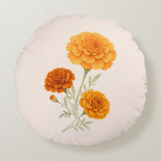 Coussins Ronds Oreiller jeté Bouquet de Souci