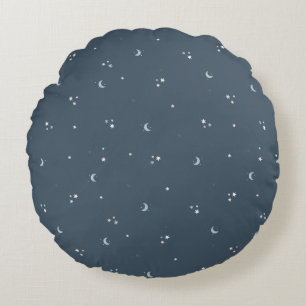 Coussins Ronds Oreiller jeté Ciel nocturne étoilé Lune & Étoiles