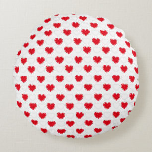 Coussins Ronds Oreiller jeté coeurs de la Saint-Valentin