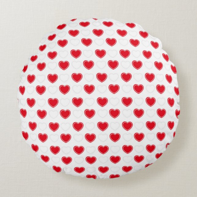 Coussins Ronds Oreiller jeté coeurs de la Saint-Valentin (Devant)
