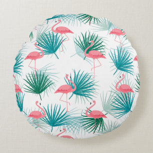 Coussins Ronds Oreiller jeté Flamingo Palms