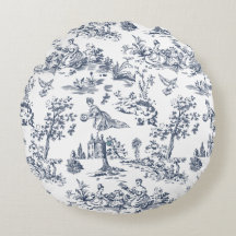 Oreiller jeté Toile Bleue Vintage | Pays Français