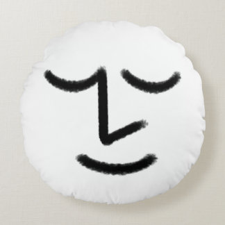 Coussins Ronds Oreiller jeté visage Zen minimaliste