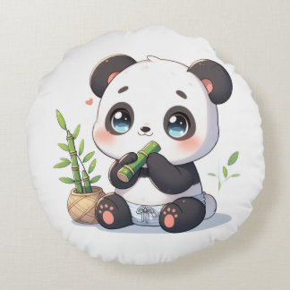 Coussins Ronds Oreiller Kawaii Panda