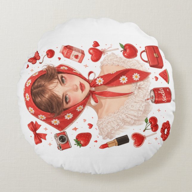 Coussins Ronds Oreiller Rond (Devant)