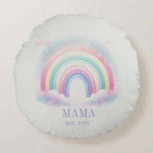 Coussins Ronds Oreiller Rond Arc-en-Ciel Pastel Personnalisé