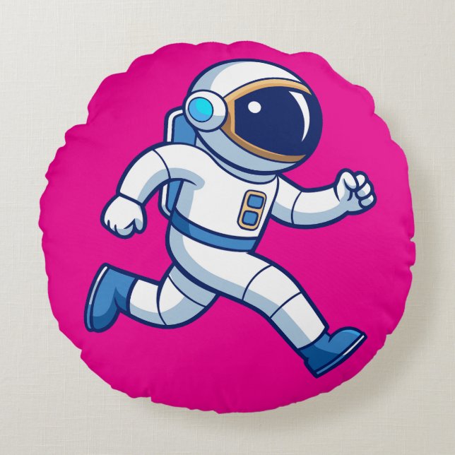 Coussins Ronds Oreiller rond astronaute courant (Devant)