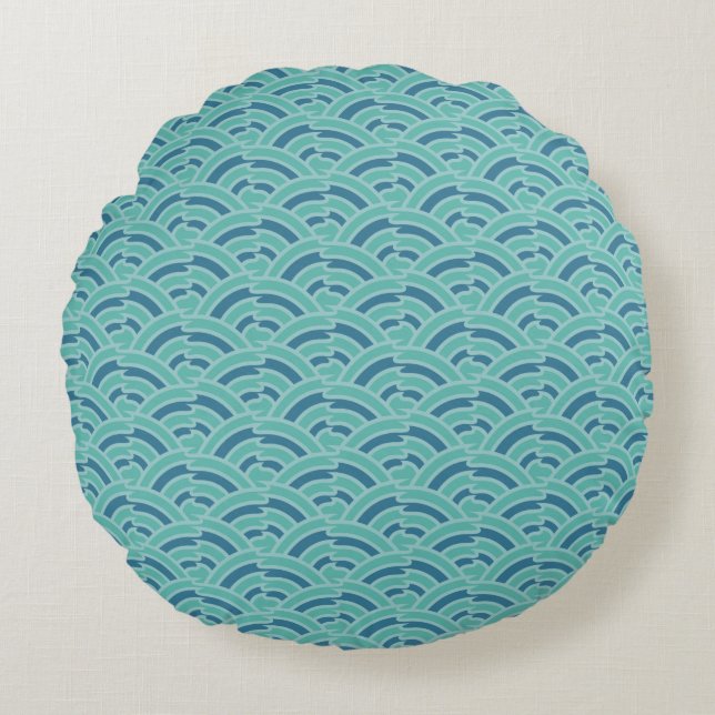 Coussins Ronds Oreiller rond aux arches d'eau (Devant)