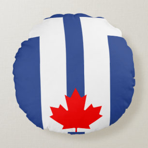 Coussins Ronds Oreiller rond avec le drapeau de Toronto, Canada