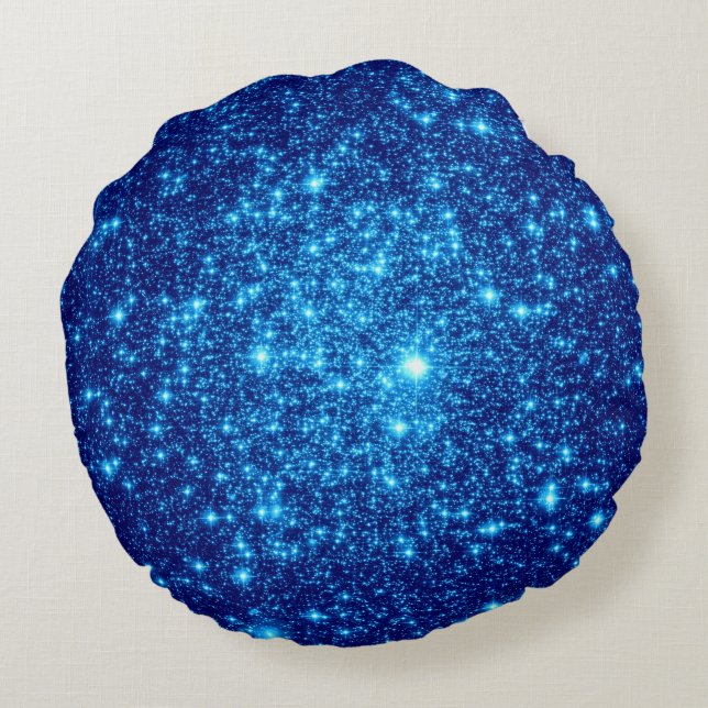 Coussins Ronds Oreiller rond Blue Stars (Dos)