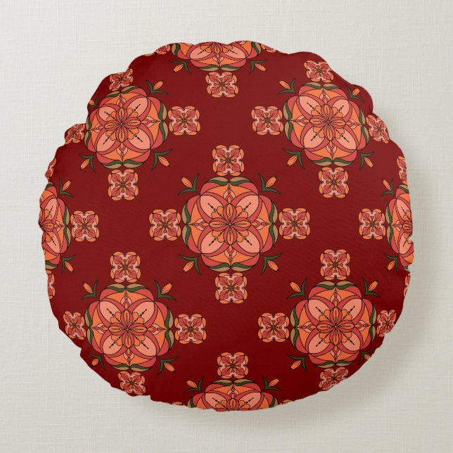 Coussins Ronds Oreiller rond Botanic Bloom (Devant)