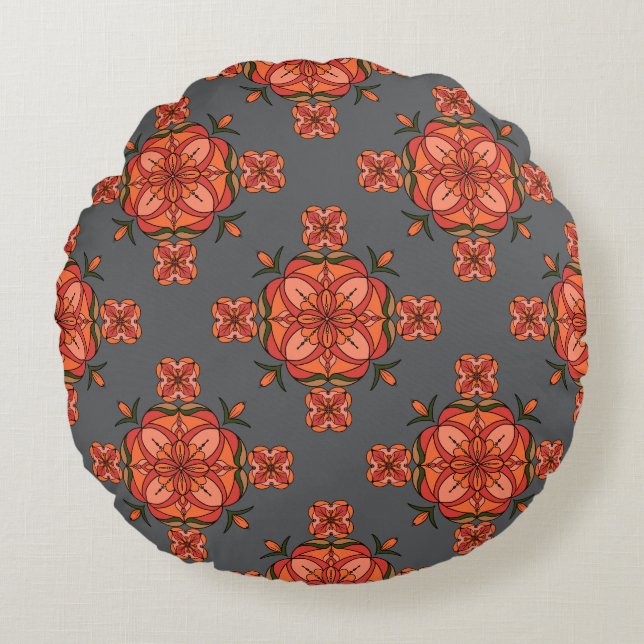 Coussins Ronds Oreiller rond Botanic Bloom (Devant)
