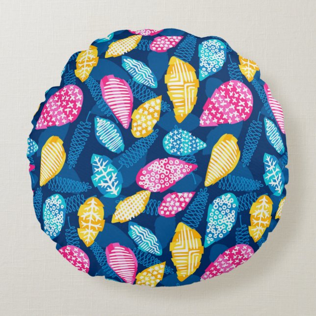 Coussins Ronds Oreiller Rond Coloré (Devant)