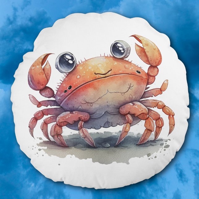 Coussins Ronds Oreiller rond Crabe Mignon (Créateur téléchargé)