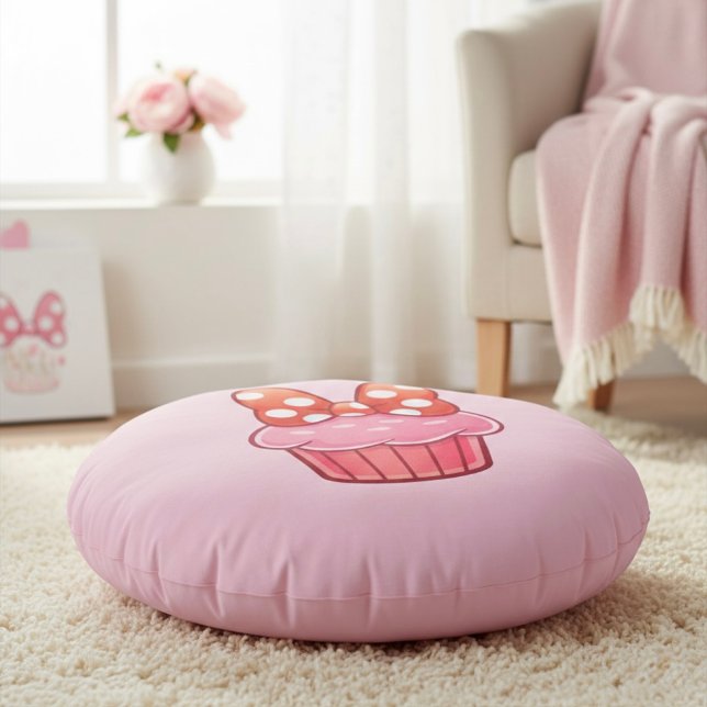 Coussins Ronds Oreiller Rond Cupcake (Créateur téléchargé)