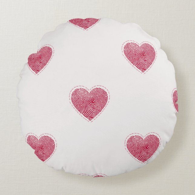 Coussins Ronds Oreiller Rond d'Amour (Devant)