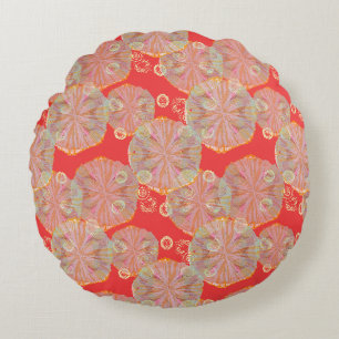 Coussins Ronds Oreiller rond de cocktail à la fraise