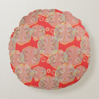 Coussins Ronds Oreiller rond de cocktail à la fraise