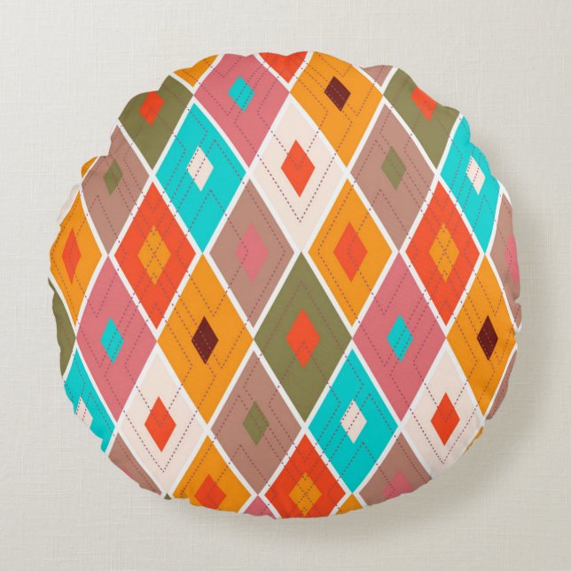 Coussins Ronds Oreiller rond de couleur célèbre (Devant)