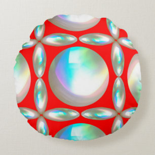Coussins Ronds Oreiller rond de jet coloré abstrait