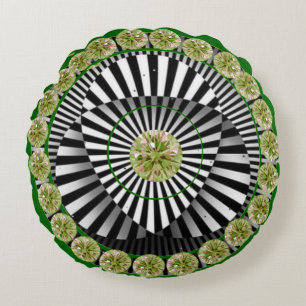 Coussins Ronds Oreiller rond de jet coloré abstrait