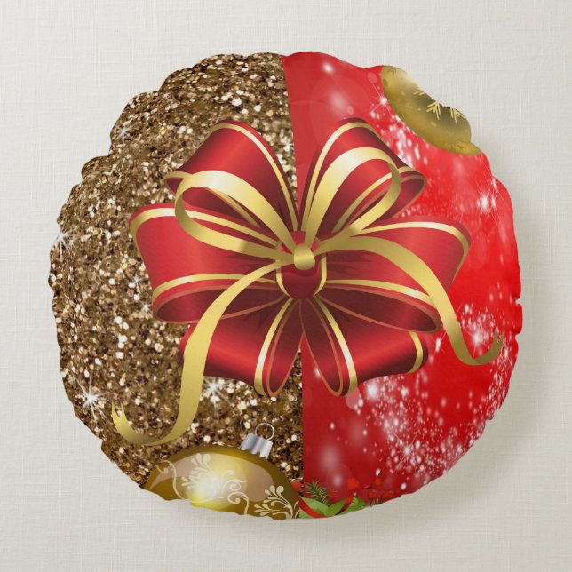 Coussins Ronds Oreiller rond de Noël (Devant)