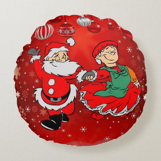 Coussins Ronds Oreiller rond de Noël (Devant)