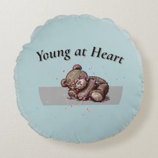 Coussins Ronds Oreiller rond de Teddy Bear endormi