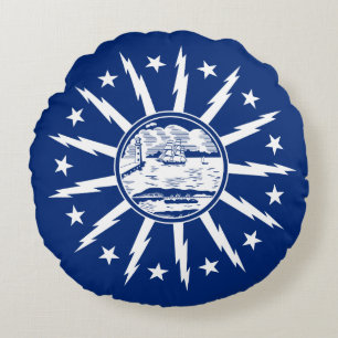 Coussins Ronds Oreiller rond drapeau de Buffalo, New York