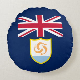Coussins Ronds Oreiller rond drapeau patriotique d'Anguilla