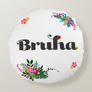 Coussins Ronds Oreiller rond drôle de bruha boho philippin vin