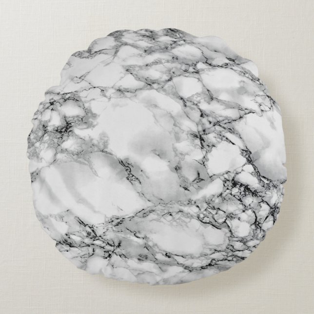 Coussins Ronds Oreiller rond en marbre (Devant)