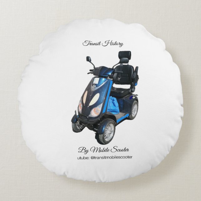 Coussins Ronds Oreiller Rond en Polyester Brossé (Devant)