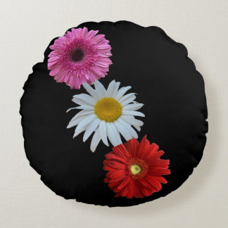 Coussins Ronds Oreiller rond fleuri multicolore à motif de margue