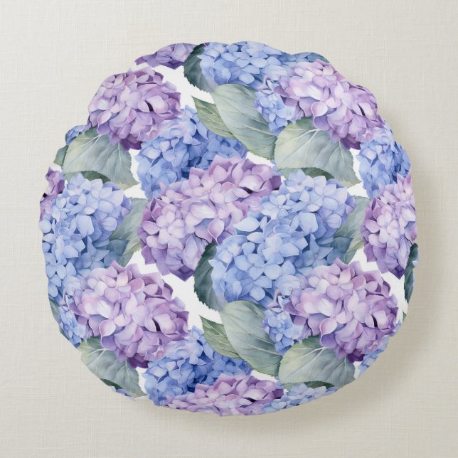 Coussins Ronds Oreiller rond floral à jeter (Devant)
