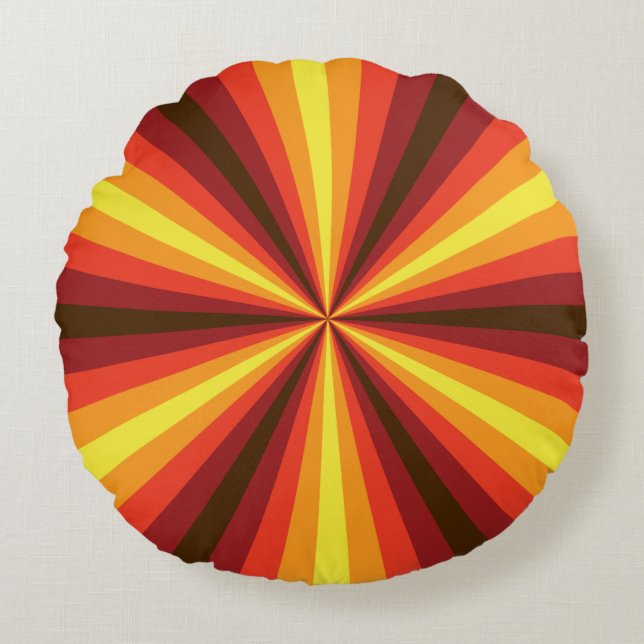 Coussins Ronds Oreiller rond illusion d'automne (Devant)