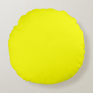 Coussins Ronds Oreiller rond jaune citron (16 po)