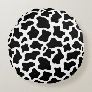 Coussins Ronds Oreiller rond jeté à motif vache
