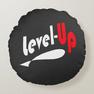 Coussins Ronds Oreiller rond jeté Black Level-Up