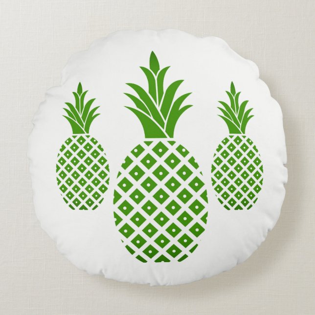 Coussins Ronds Oreiller Rond Jeté-Pineapples (Devant)