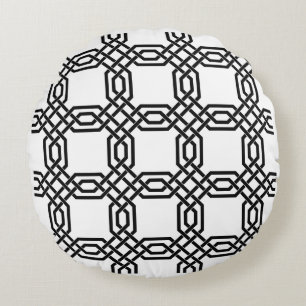 Coussins Ronds Oreiller rond labyrinthique hypnotique entrelacé
