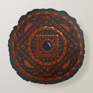 Coussins Ronds Oreiller rond mandala du Lion