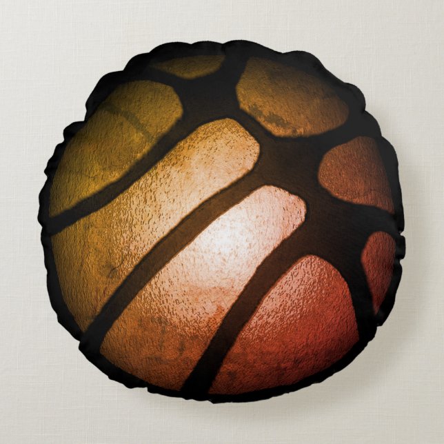 Coussins Ronds Oreiller rond moderne de sport de balle de basket- (Devant)